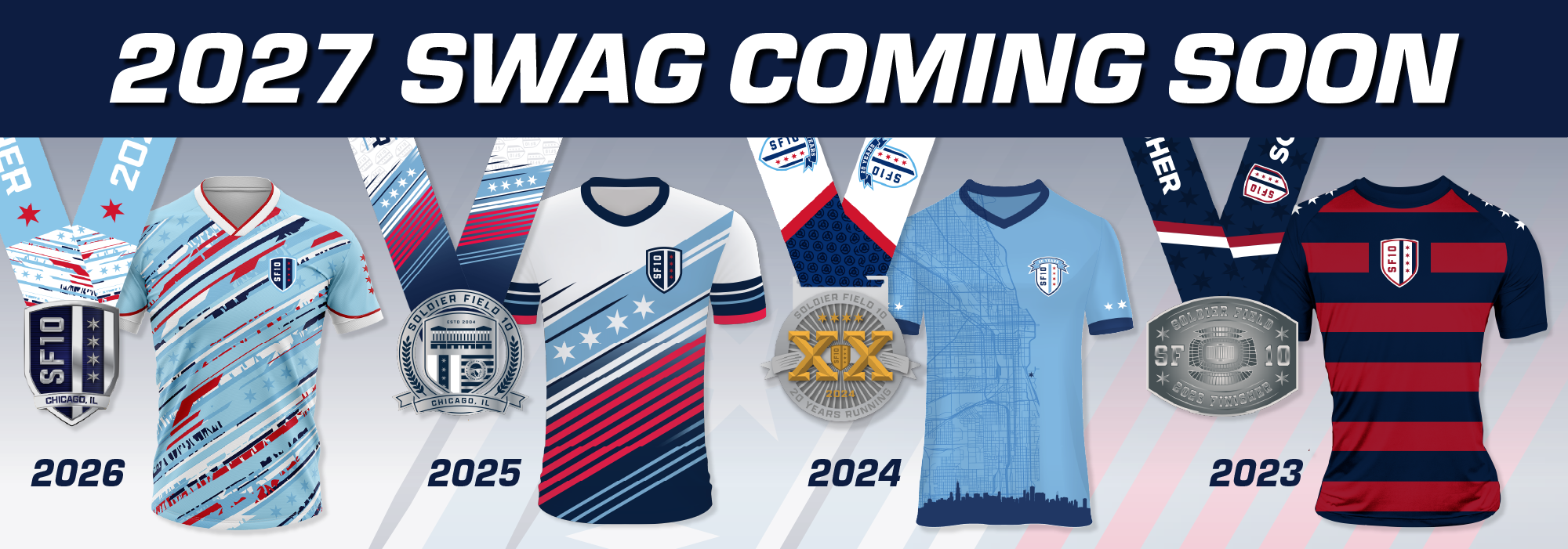 2027 Swag Coming Soon - Last 2 years of swag pictured