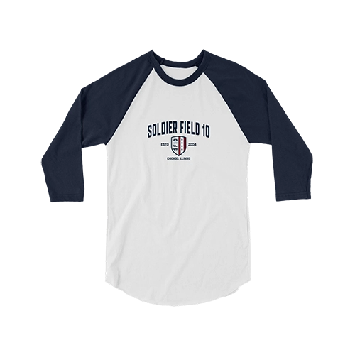 Soldier Field white raglan tee
